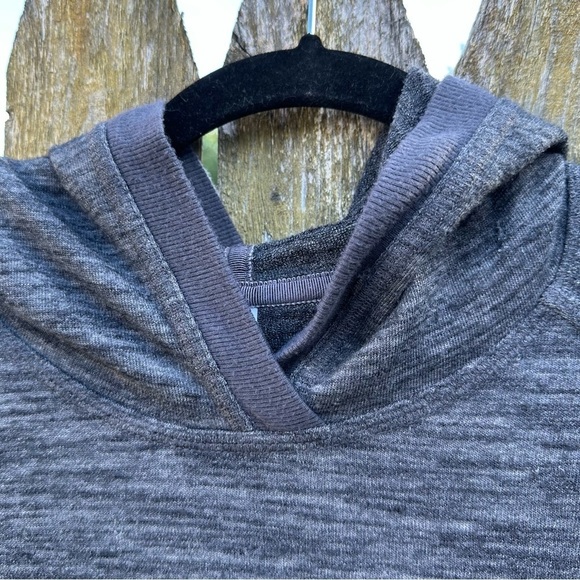 Athleta girl cross cross back hoodie heathered grey Sz XL/14 - Picture 4 of 11